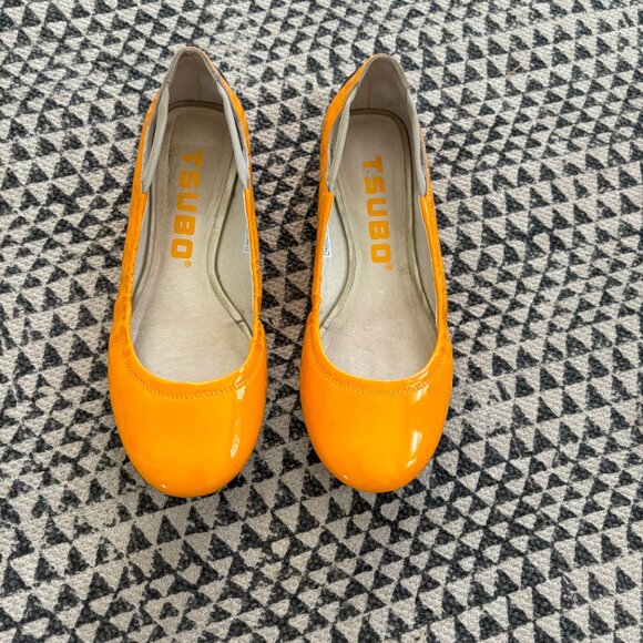 Tsubo yellow patent ballet style flats - Picture 7 of 7